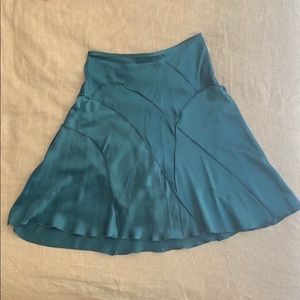 Armani Exchange teal silk skirt